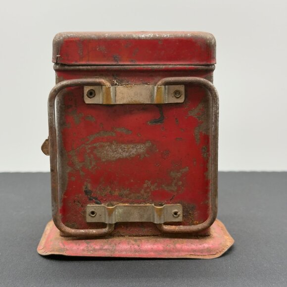 Vintage Red Metal Flashlight Lantern Glass Lens Niagra Junior Guide Light Decor - Picture 3 of 12